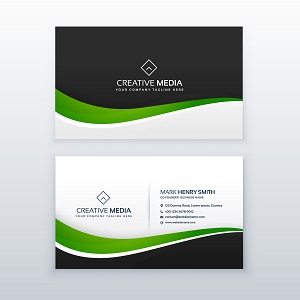 green business card professional design template