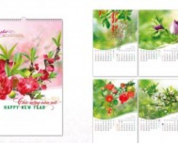 In lịch lò xo 7 tờ theo phôi có sẵn giá rẻ, nhanh