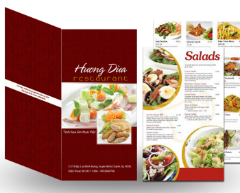 In menu nhà hàng, nhận in menu giấy giá rẻ lấy nhanh