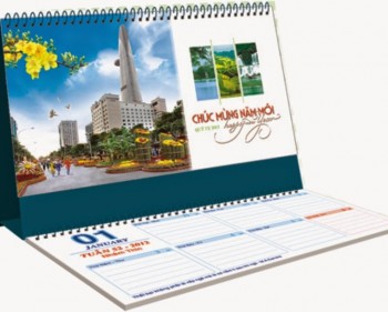 Cơ sở nhận in lịch bàn chữ A theo phôi có sẵn